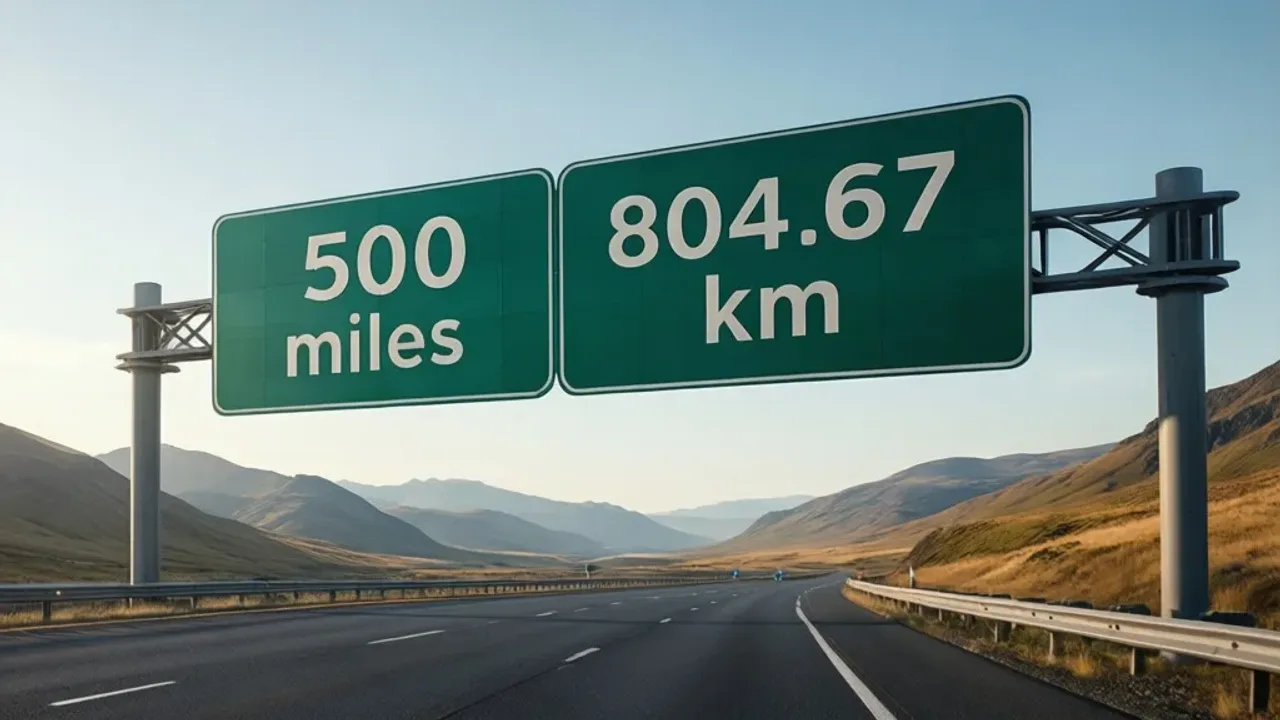 500 Miles to KM: 804.672 Kilometers Explained